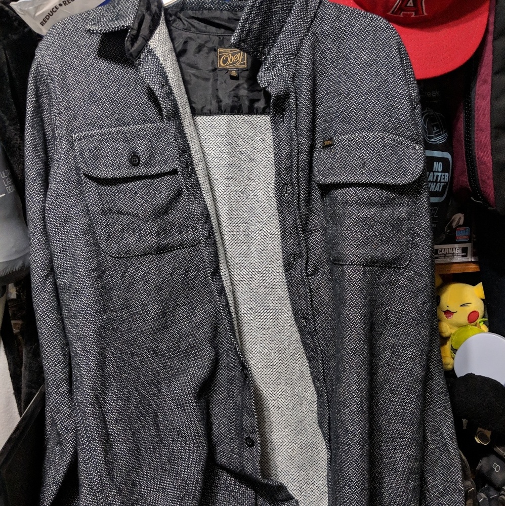 Obey Shirt Button Up Shirt